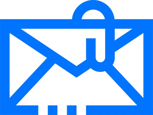 Ikona Komunikacji Klipu Załącznika Zarysie — Wektor stockowy