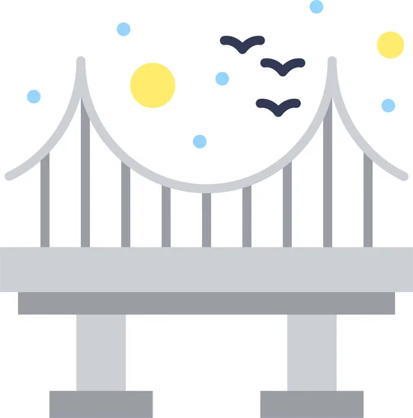 Arquitectura Puente Canada Icono — Vector de stock