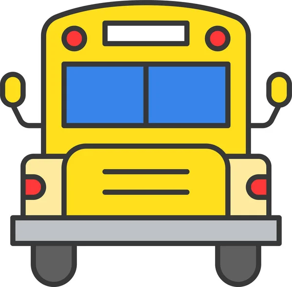 Dosya Özeti Biçiminde Bus Eğitimi Okul Simgesi — Stok Vektör