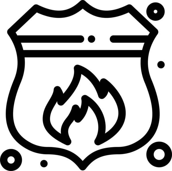 Icône Protection Incendie Accès Dans Catégorie Des Services Urgence — Image vectorielle