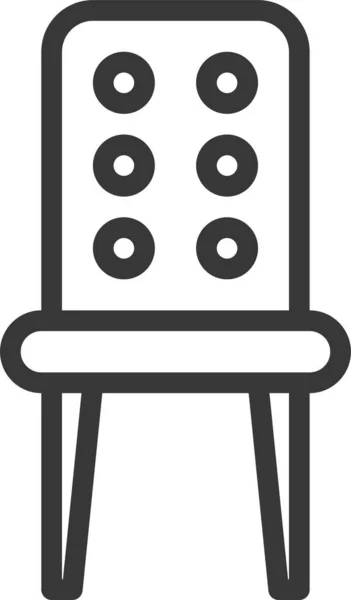 Крісло Лавка Стілець Значок Контурному Стилі — стоковий вектор