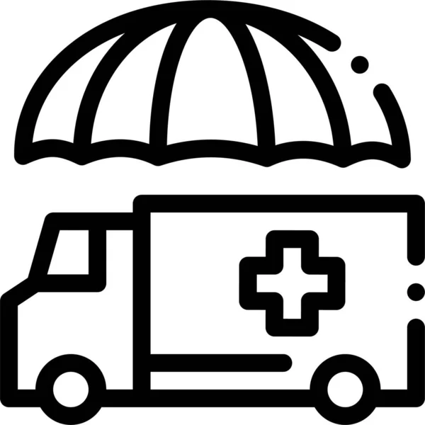 Ambulancia Icono Del Cuidado Del Coche — Vector de stock