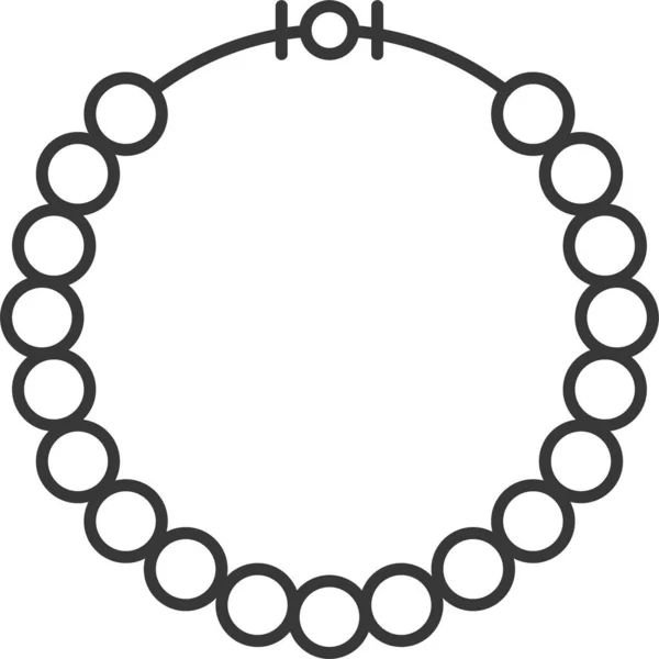 Icono Collar Joyería Moda Estilo Esquema — Archivo Imágenes Vectoriales