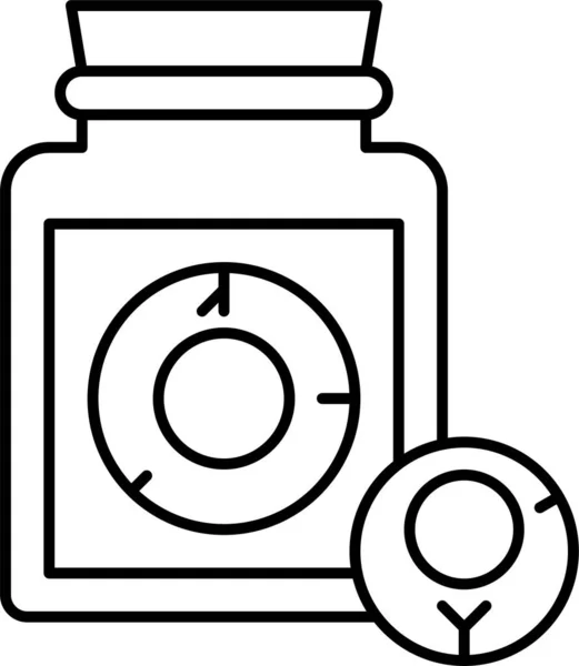 Botella Avatar Icono Repugnante Estilo Del Esquema — Vector de stock