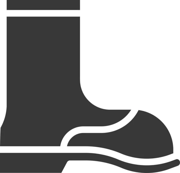 Boot Equipment Protection Icon Solid Style — Stock vektor