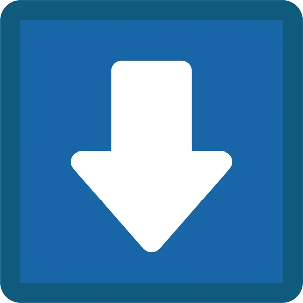 Arrow Blue Icon Solid Style — Stockový vektor