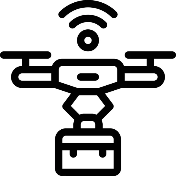 Cyber Drone Outlie Icono — Archivo Imágenes Vectoriales