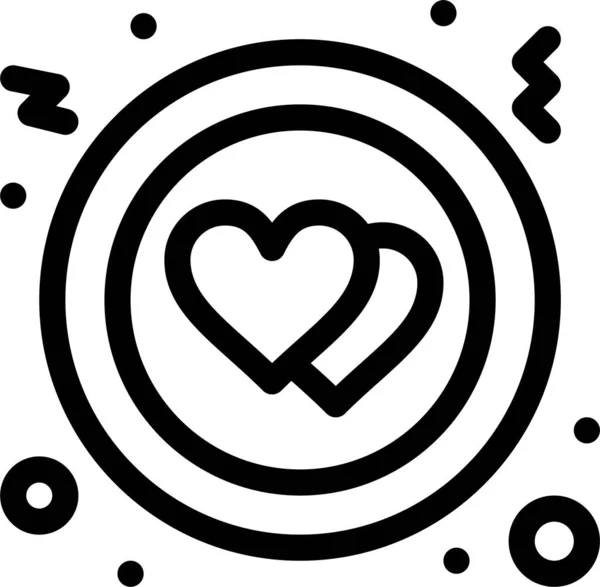 Круг Сердце Икона Любви Категории Loveromance — стоковый вектор
