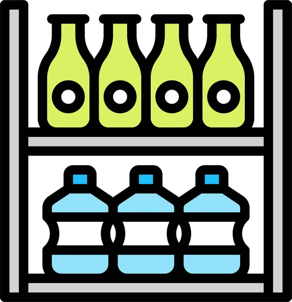 Ikona Supermarketu Stylu Wypełnionego Zarysu — Wektor stockowy