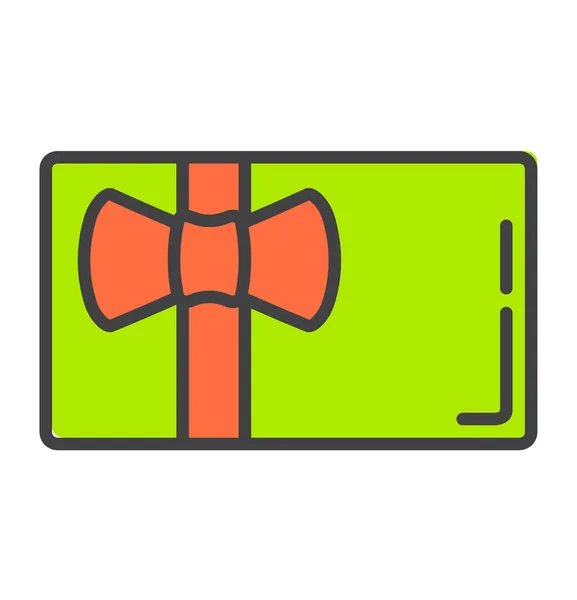 Coupon Discount Giftcard Icon Filledoutline Style — Stock vektor