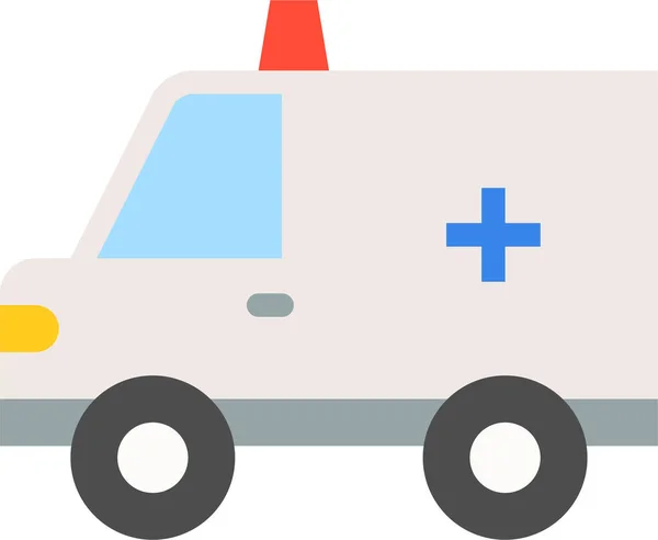 Ambulance Car Traffic Icon Flat Style —  Vetores de Stock