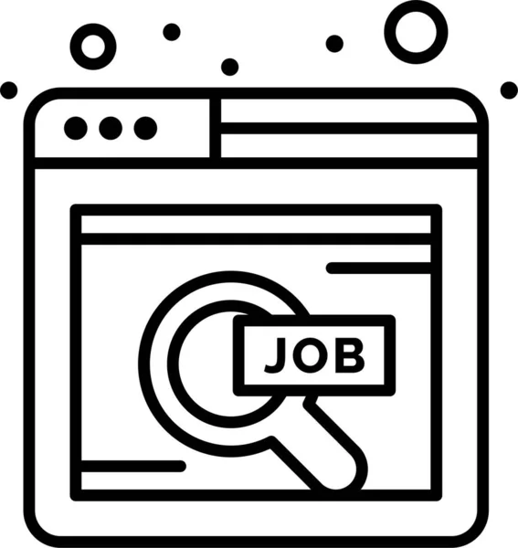 Find Job Online Icon Businessmanagement Category — Διανυσματικό Αρχείο