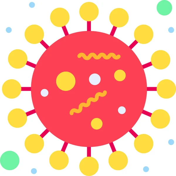 Bactéria Coronavírus Ícone Vívido Categoria Hospitshealthcare — Vetor de Stock