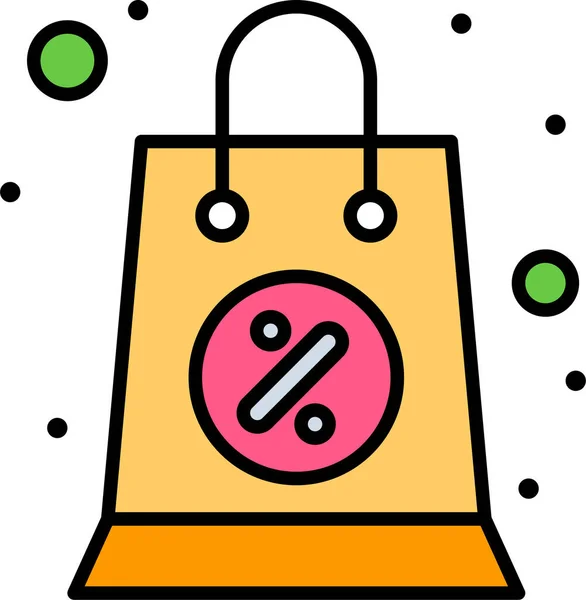 Tasche Rabatt Verkauf Symbol Shoppingecommerce Kategorie — Stockvektor