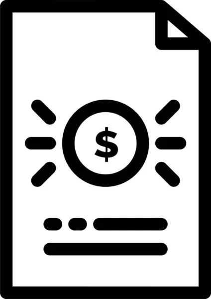 Banking Document Economy Icon — Stock Vector