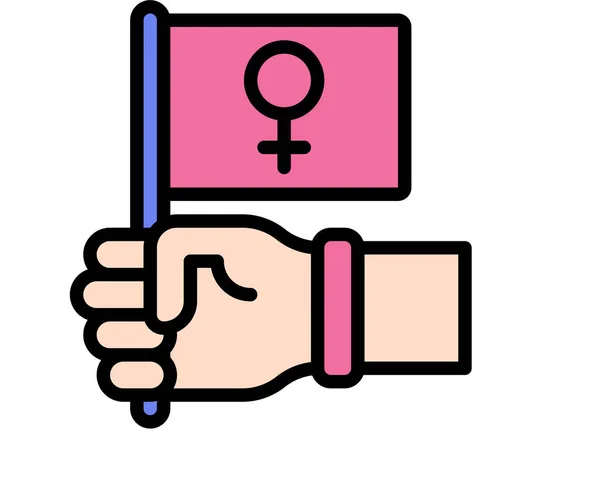 Women Celebrate International Womens Day Icon — Stock Vector