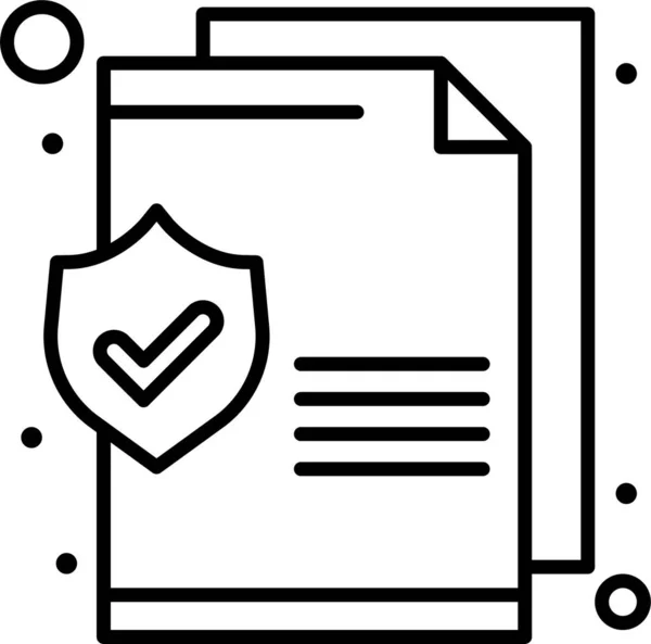 Document Security Text Icon Computerinternetsecurity Category — Stock Vector