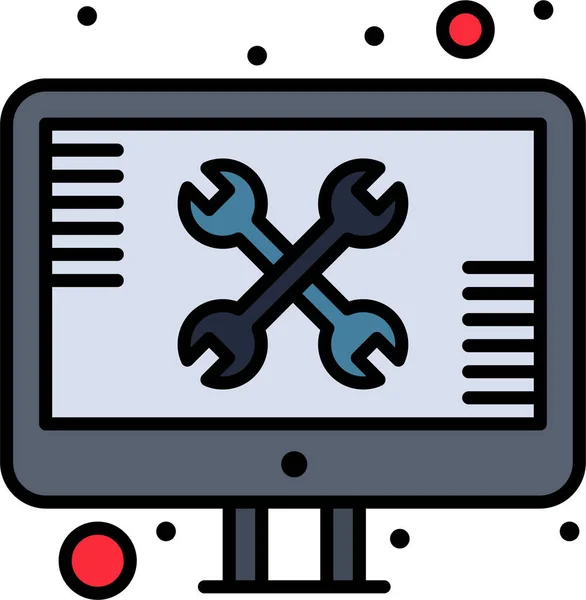 Reparar Icono Soporte Pantalla — Archivo Imágenes Vectoriales