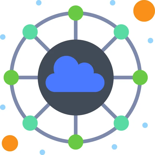 Icona Della Rete Internet Cloud Nella Categoria Marketingseo — Vettoriale Stock