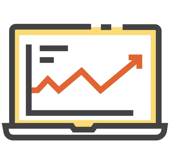 Ikona Financování Statistického Grafu Kategorii Bankovnictví — Stockový vektor