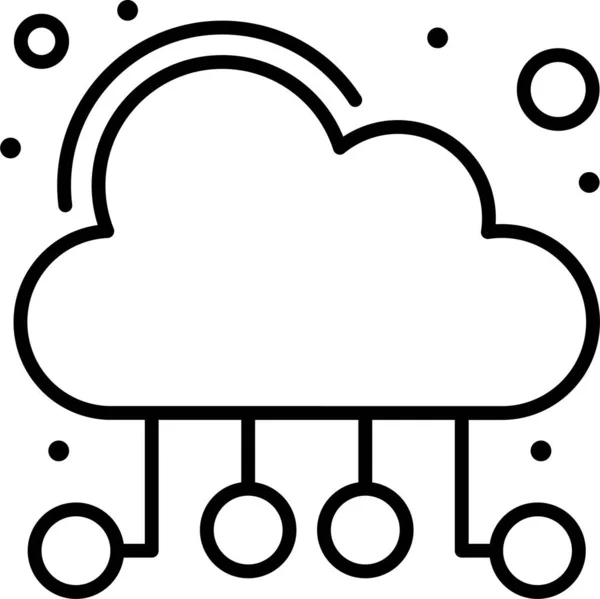 Cloud Computing Icono Red — Archivo Imágenes Vectoriales