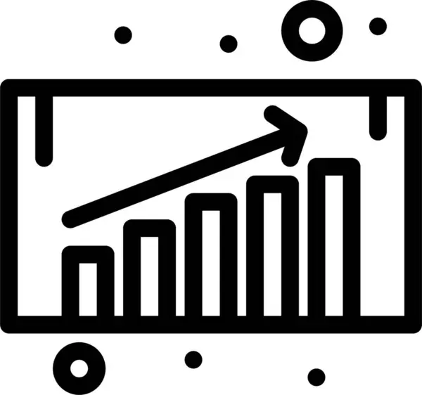 Icono Crecimiento Gráfico Negocios — Archivo Imágenes Vectoriales