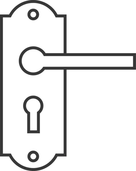 Иконка Дверного Рычага Стиле Наброска — стоковый вектор