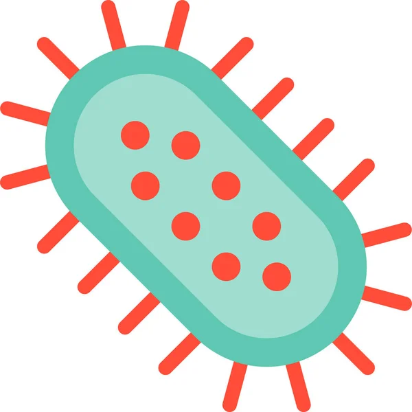 Bakteri Hücre Hastalığı Simgesi Düz Biçimli — Stok Vektör
