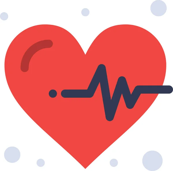 Coração Batimento Cardíaco Ícone Médico — Vetor de Stock