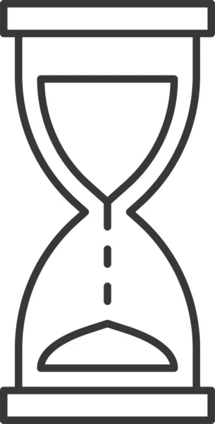 アウトラインスタイルの時計の砂時計のタイムアイコン — ストックベクタ