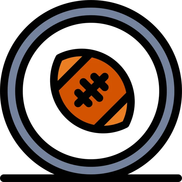 Ball Field Football Icon — Stock Vector