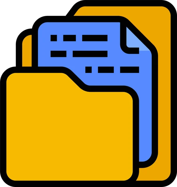 Archiv Dokument Dateisymbol Dateiumriss Stil — Stockvektor