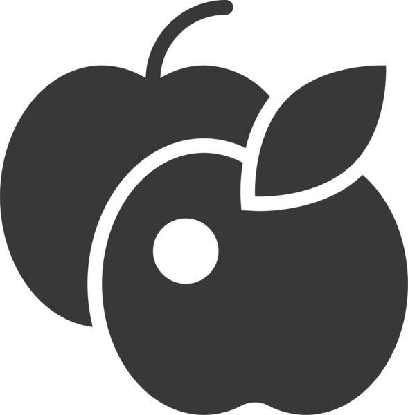 Apple Farm Farming Icon Solid Style — Διανυσματικό Αρχείο