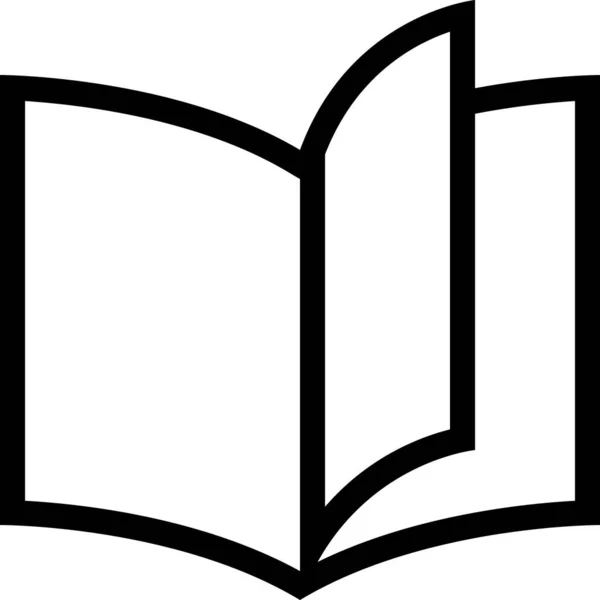 Buch Manuelles Notizbuch Symbol Umrissstil — Stockvektor
