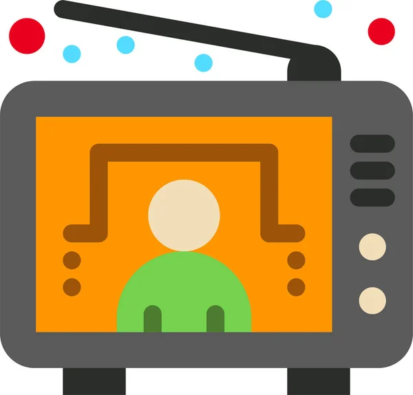 Entretenimiento Televisión Icono Televisión — Archivo Imágenes Vectoriales