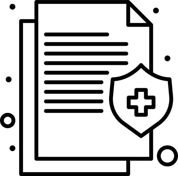 Ikona Ubezpieczenia Informacji Zdrowotnych — Wektor stockowy