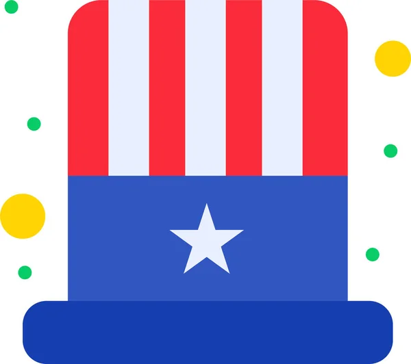 American Cap Hat Icon Independencedayus Category — Stock Vector