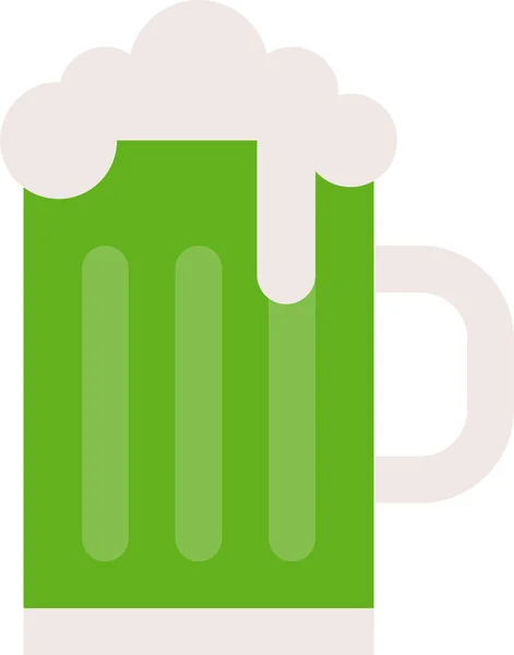 Ícone Bebida Cerveja Ale Estilo Plano — Vetor de Stock