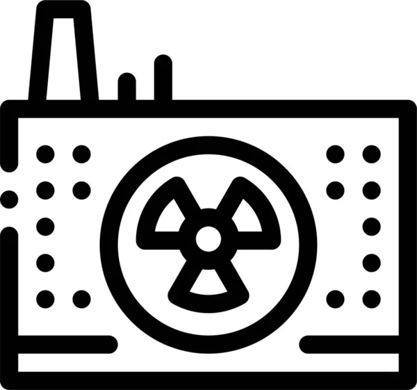 Icono Fábrica Química Construcción Categoría Construcción — Vector de stock