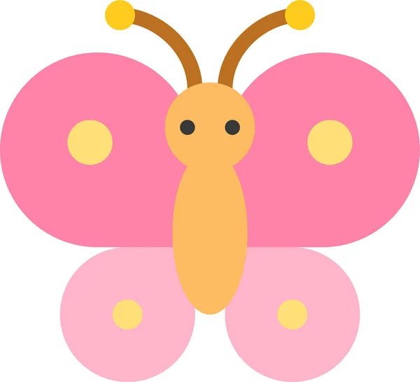 Butterfly Celebration Easter Icon Flat Style — Stock Vector