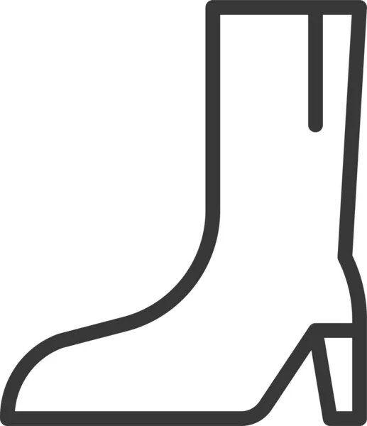 Значок Моди Черевика Взуття Стилі Контур — стоковий вектор