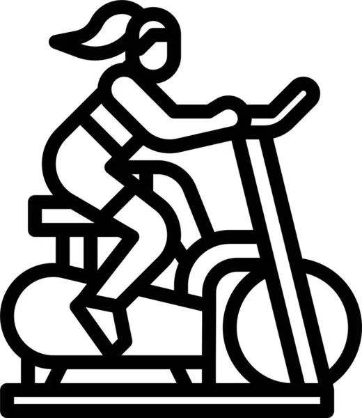 Bicicleta Ejercicio Casa Icono — Vector de stock