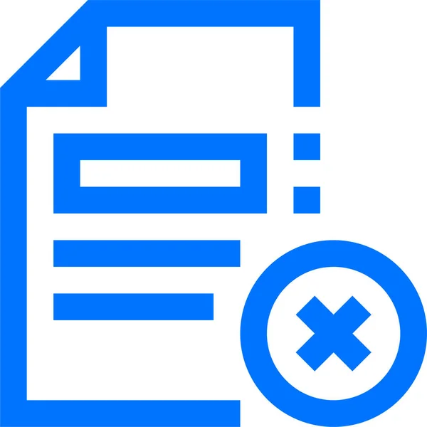 Annuler Effacer Icône Suppression Dans Style Contour — Image vectorielle
