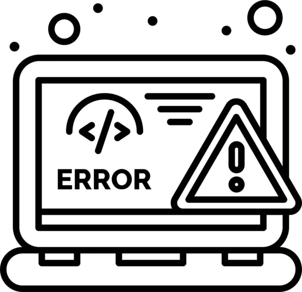 Diseño Codificación Icono Error — Vector de stock