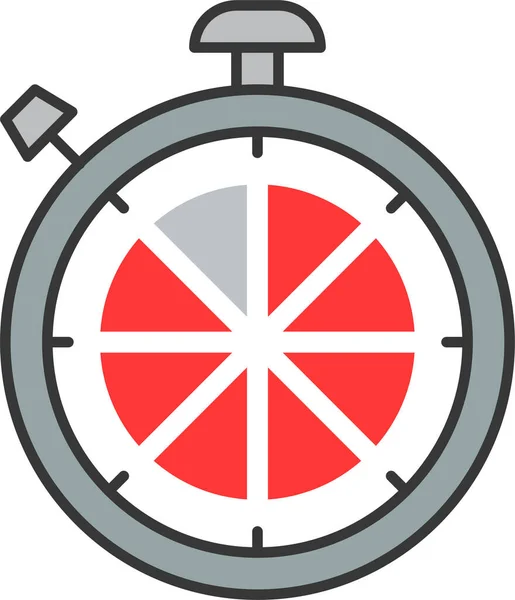 Horloge Chronomètre Icône Temps Dans Style Filledoutline — Image vectorielle