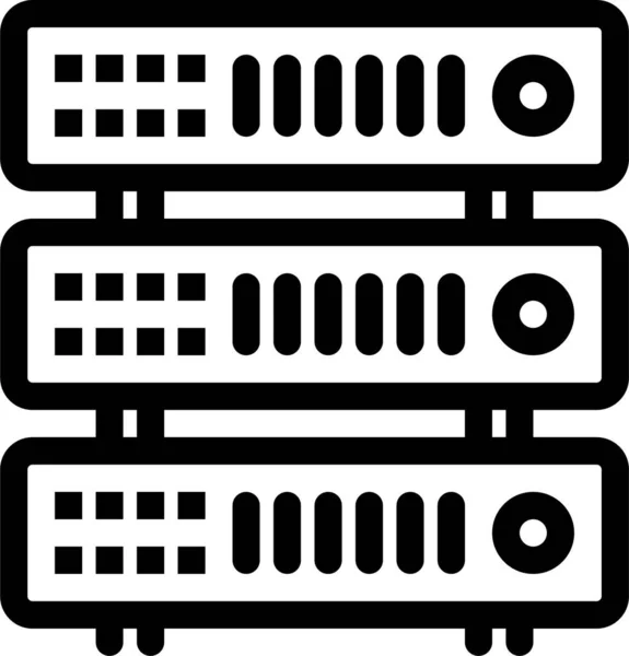 Database Hosting Rack Icon Itinfrastructure Category — Stock Vector