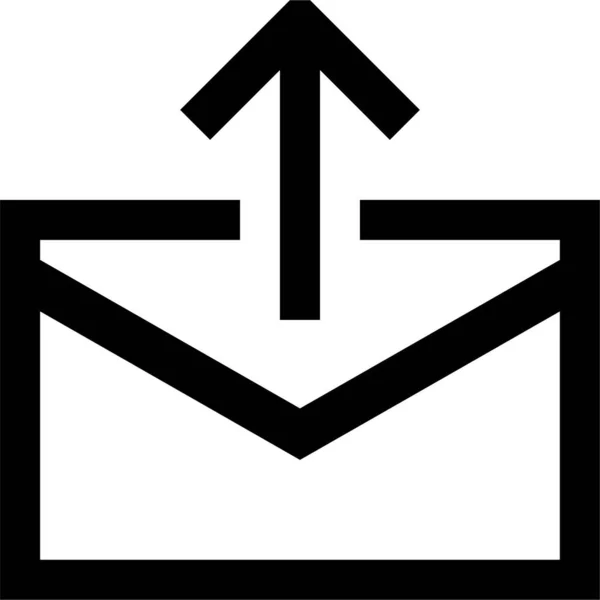 Ikona Odeslání Osnovy Poštou Stylu Osnovy — Stockový vektor