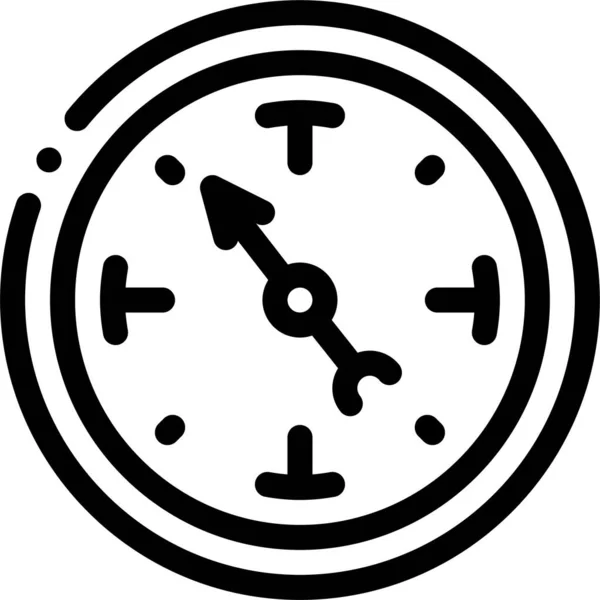 Aim Clock Lightbulb Icon — 스톡 벡터