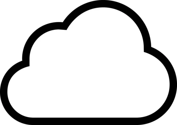 Icono Descarga Datos Nube Estilo Esquema — Archivo Imágenes Vectoriales