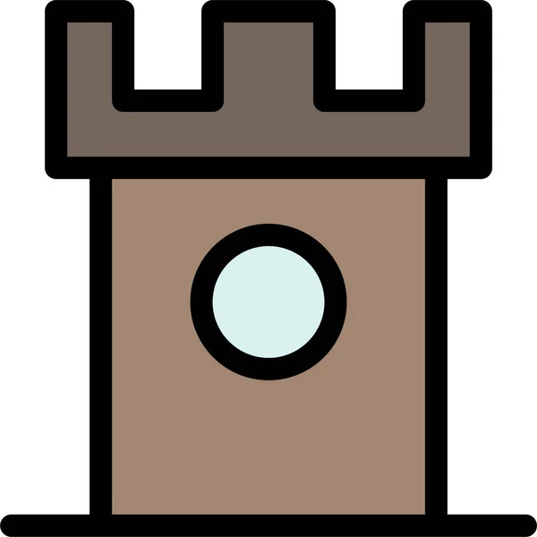 Ancient Castle Dessert Icon — Stock Vector